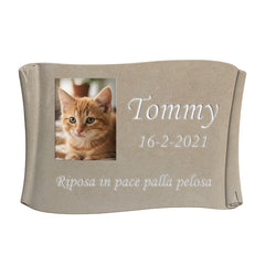 Pergamena Commemorativa per Animali in Marmo e Pietra - Personalizzabile