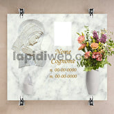 Lapide per loculo a parete con scultura soft design madonna – LL04