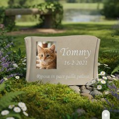 Pergamena Commemorativa per Animali in Marmo e Pietra - Personalizzabile