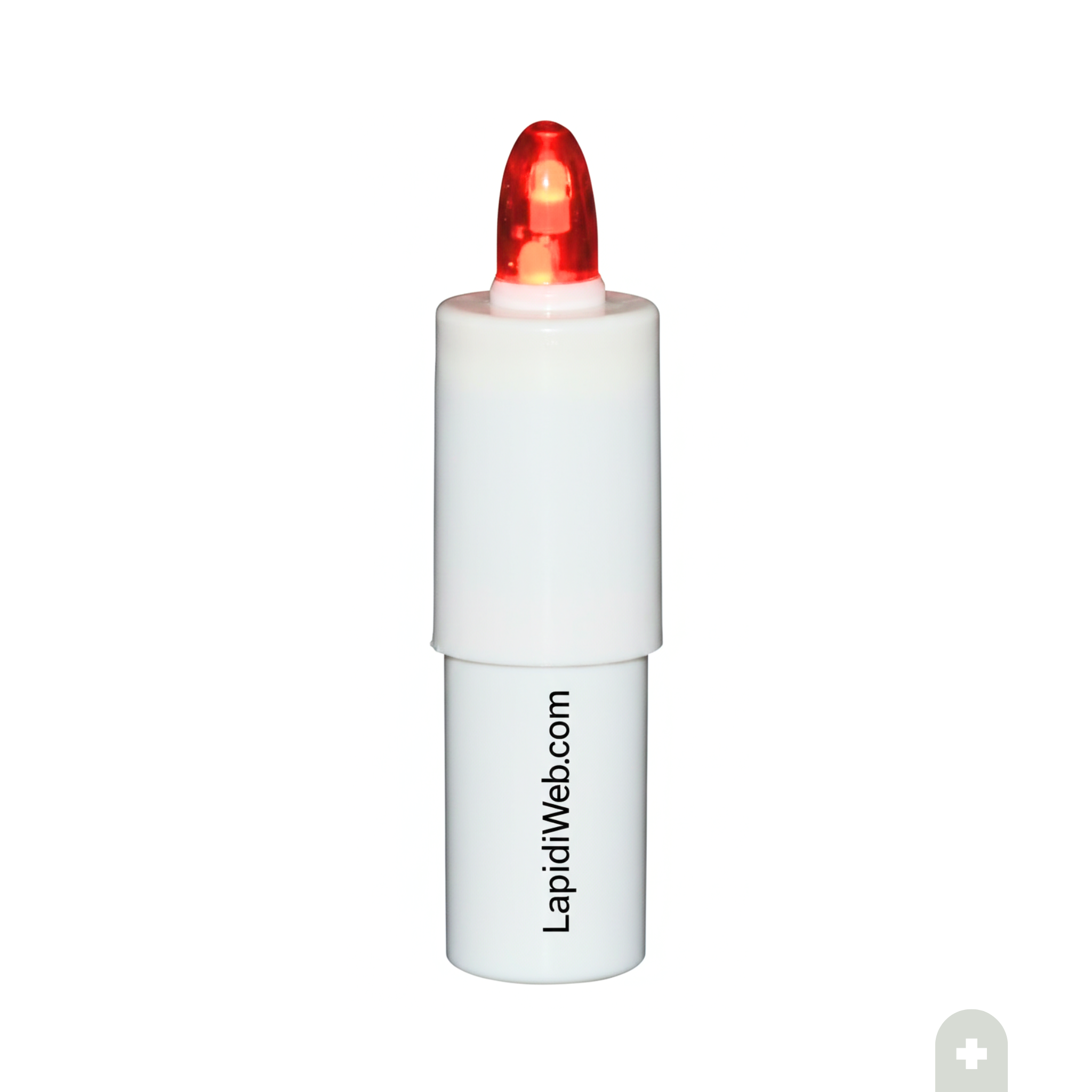 Micro lumino votivo LED a batteria con luce rossa intermittente, dimensioni compatte 9x2,3 cm