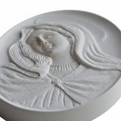 Scultura Bassorilievo Madonna Immacolata – Decoro Sacro Artigianale per Lapidi e Cappelle - MA14