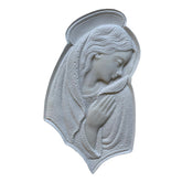 Scultura Bassorilievo Madonna di Profilo Sagomata – Decoro Sacro Artigianale per Lapidi e Cappelle - MA29