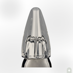 Cristallo di Ricambio per Luce Votiva a Tre Facce con Ghiera in Acciaio Inox - Copertura in Vetro per Lampada Cimiteriale