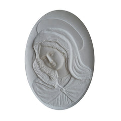 Scultura Bassorilievo Madonna Immacolata – Decoro Sacro Artigianale per Lapidi e Cappelle - MA14